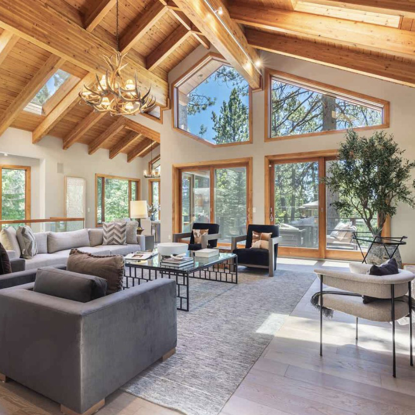 Lake Tahoe cabin living room