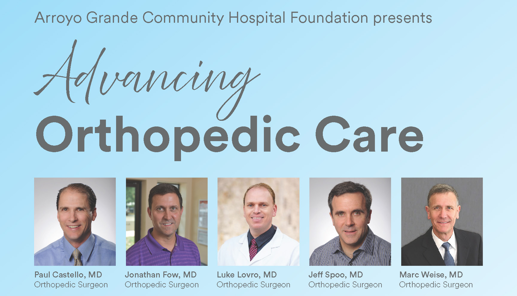 advancing orthopedic care header